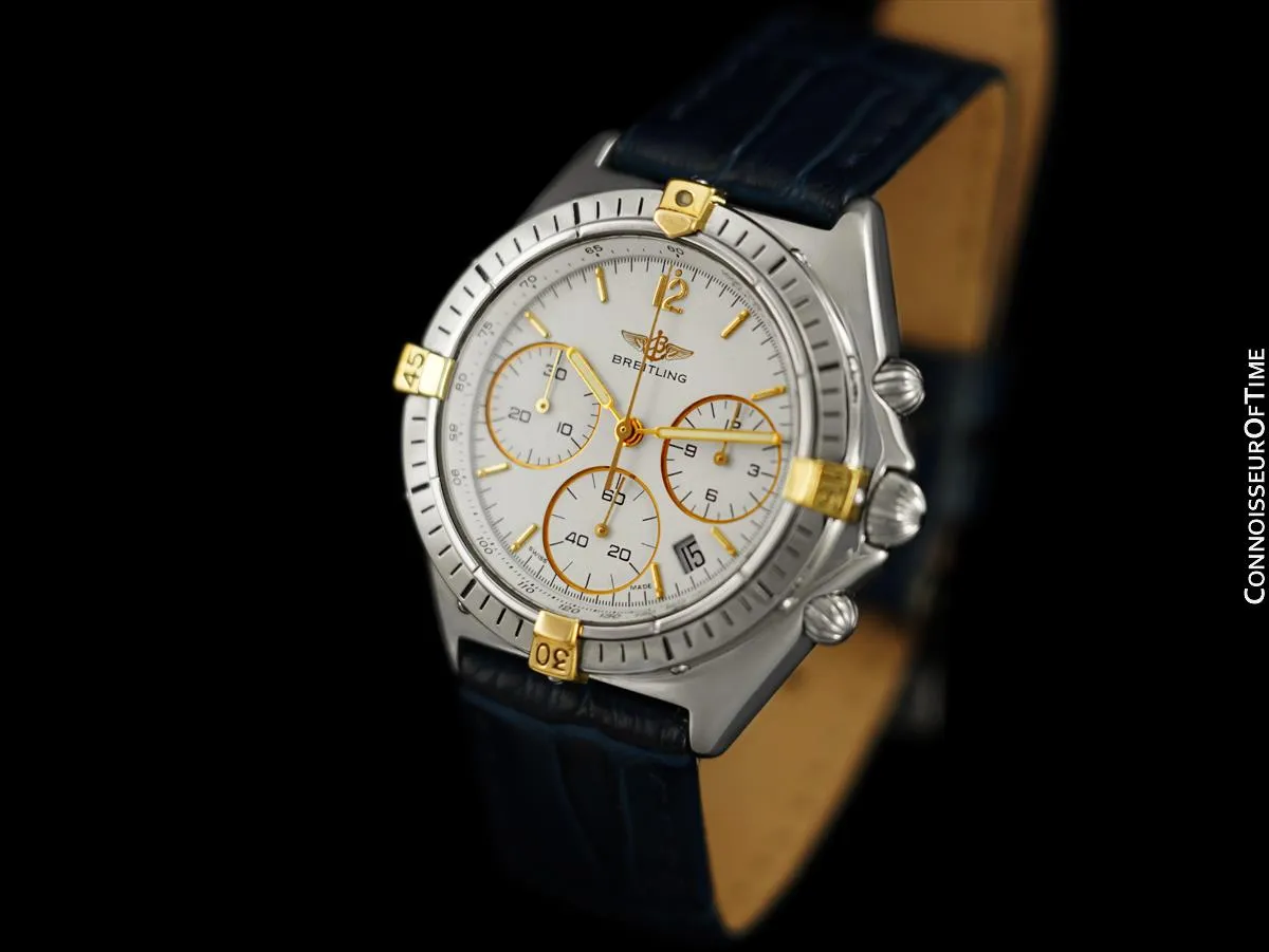 Breitling Windrider Chrono Sextant Mens Chronograph Watch, Stainless Steel & 18K Gold - B55045