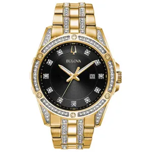 Bulova Dress/Classic Crystal Mens Watch Stainless Steel