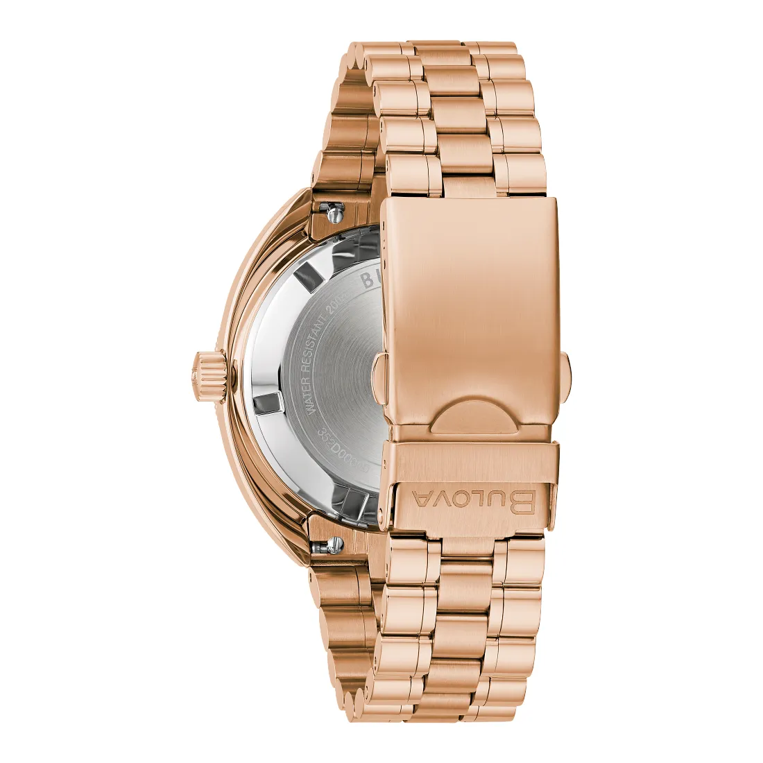 Bulova Oceanographer GMT Automatic Mens Rose Tone Black Dial Watch
