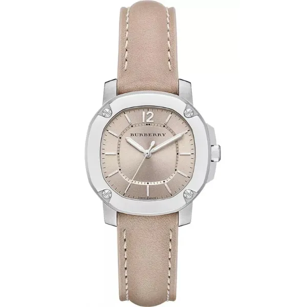 Burberry Britain Brown Leather Strap Brown Dial Quartz Watch for Ladies - BBY 1700