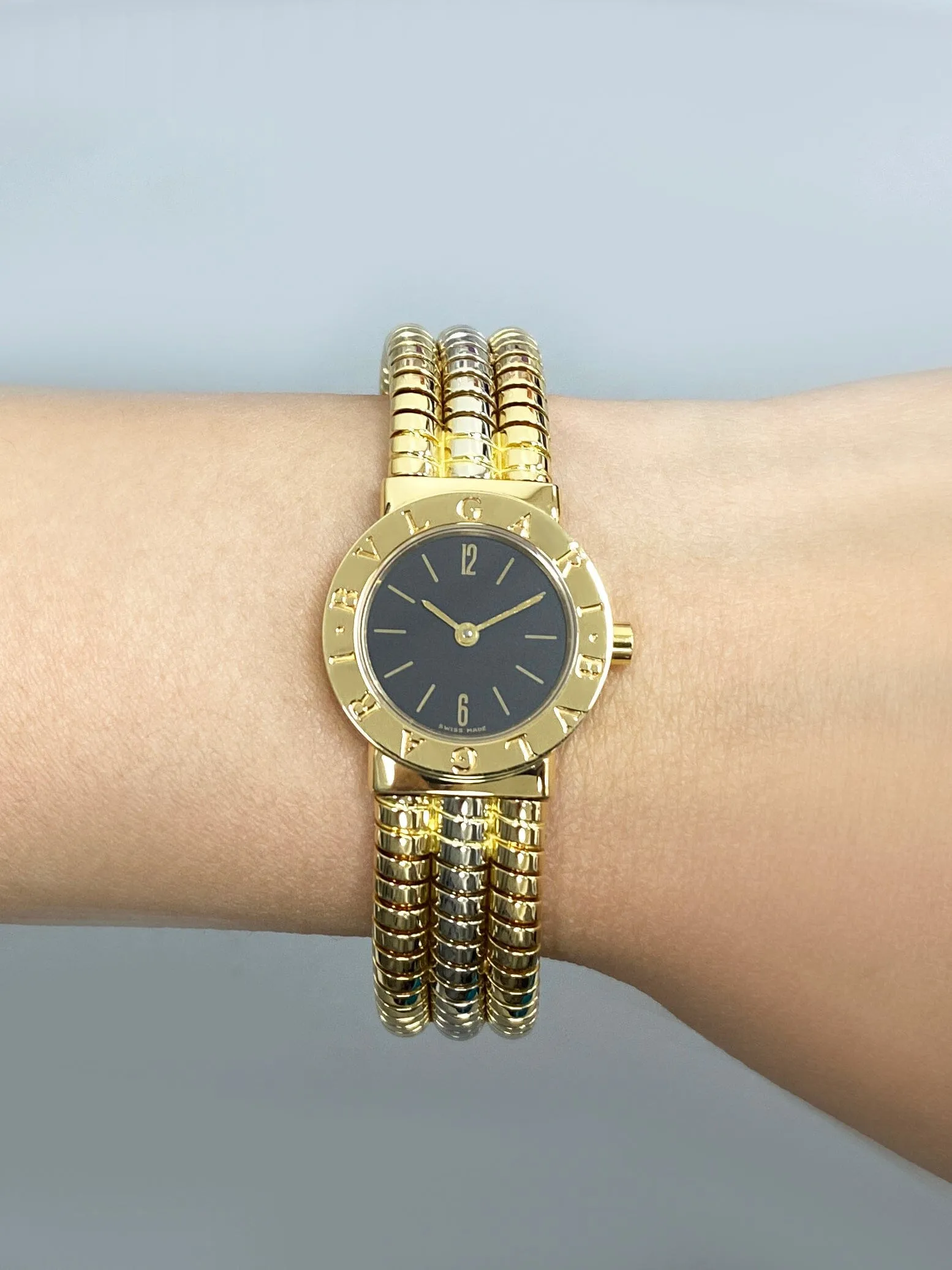 Bvlgari Tubogas BB232T 18K Yellow & White Gold Ladies Watch