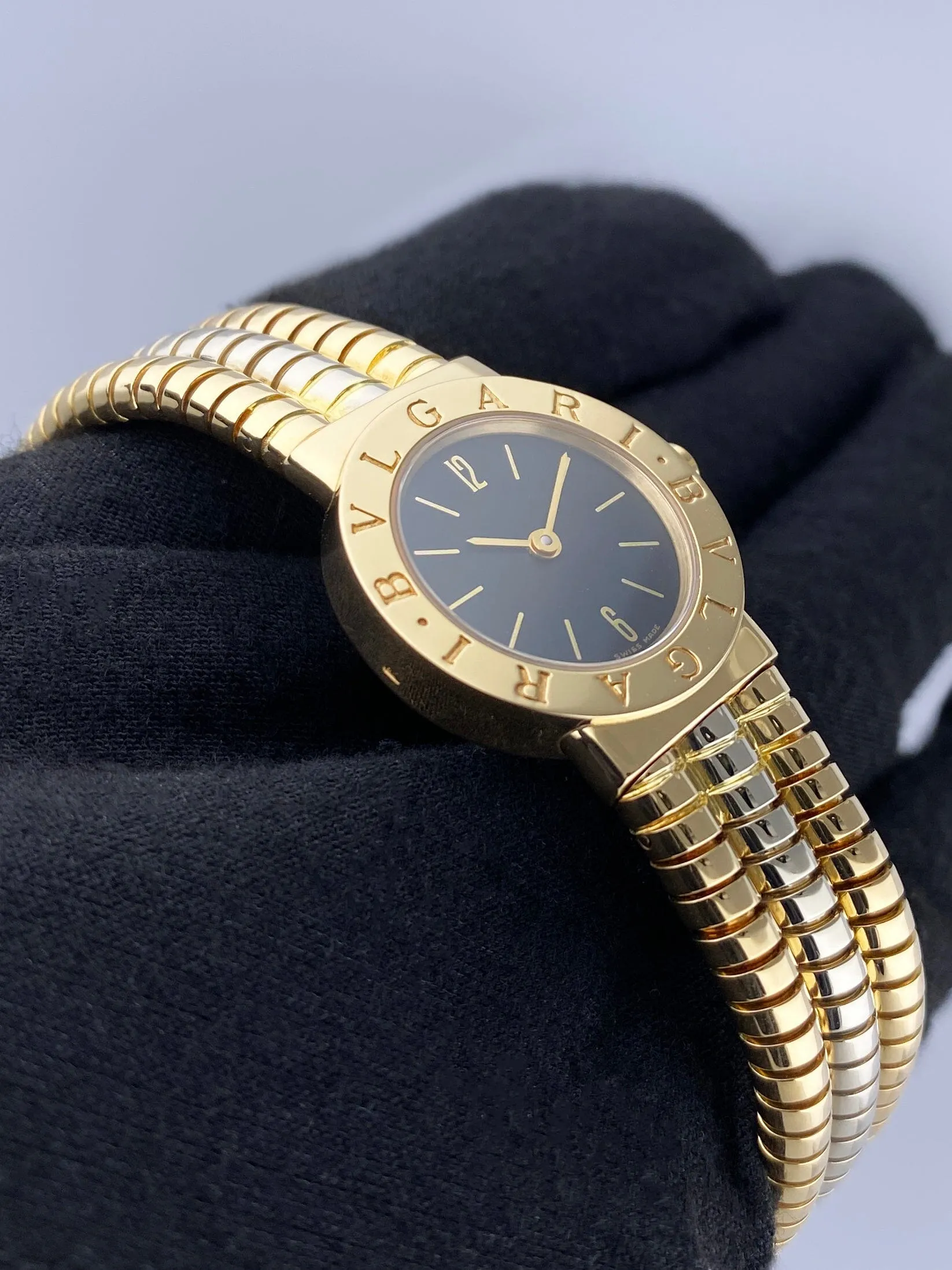Bvlgari Tubogas BB232T 18K Yellow & White Gold Ladies Watch
