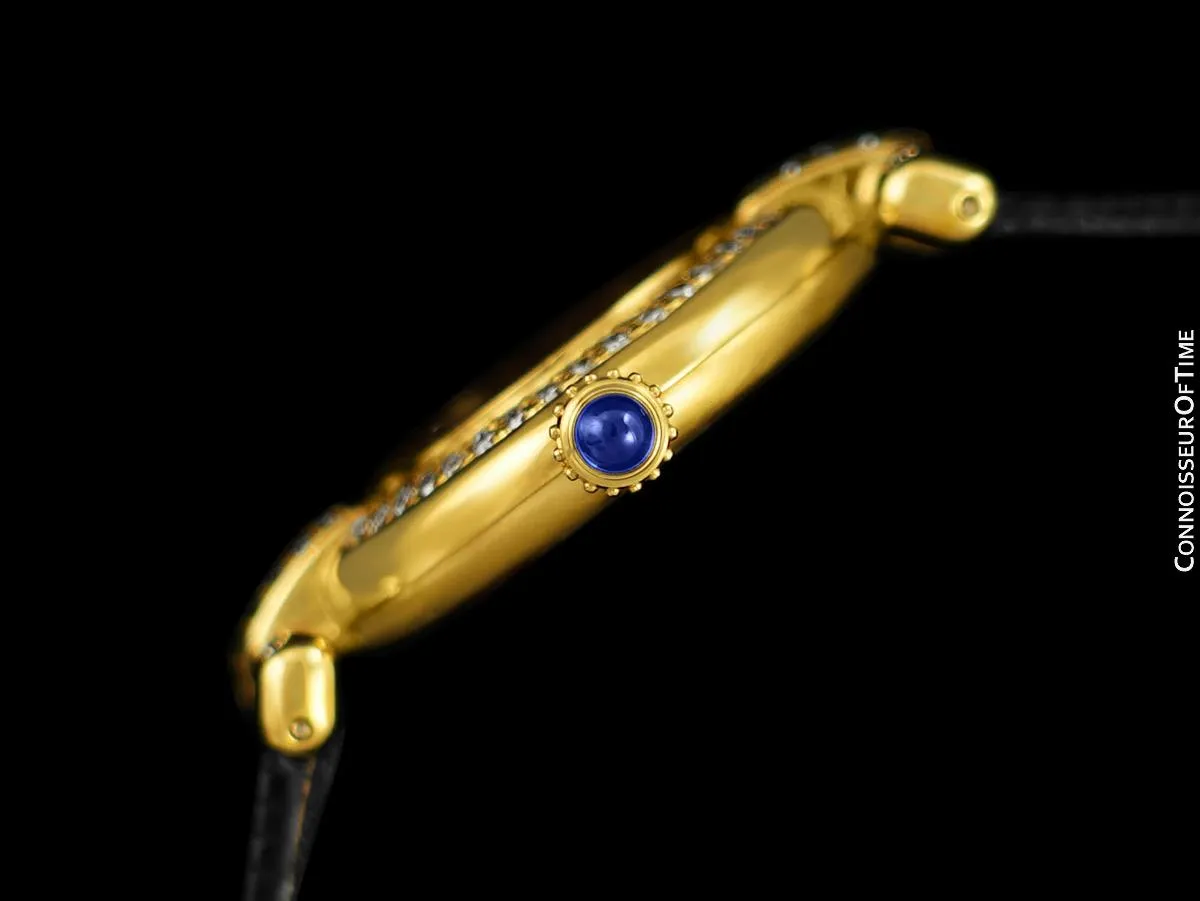Cartier Colisee Ladies Vendome Vermeil Watch - 18K Gold over Sterling Silver with Diamonds