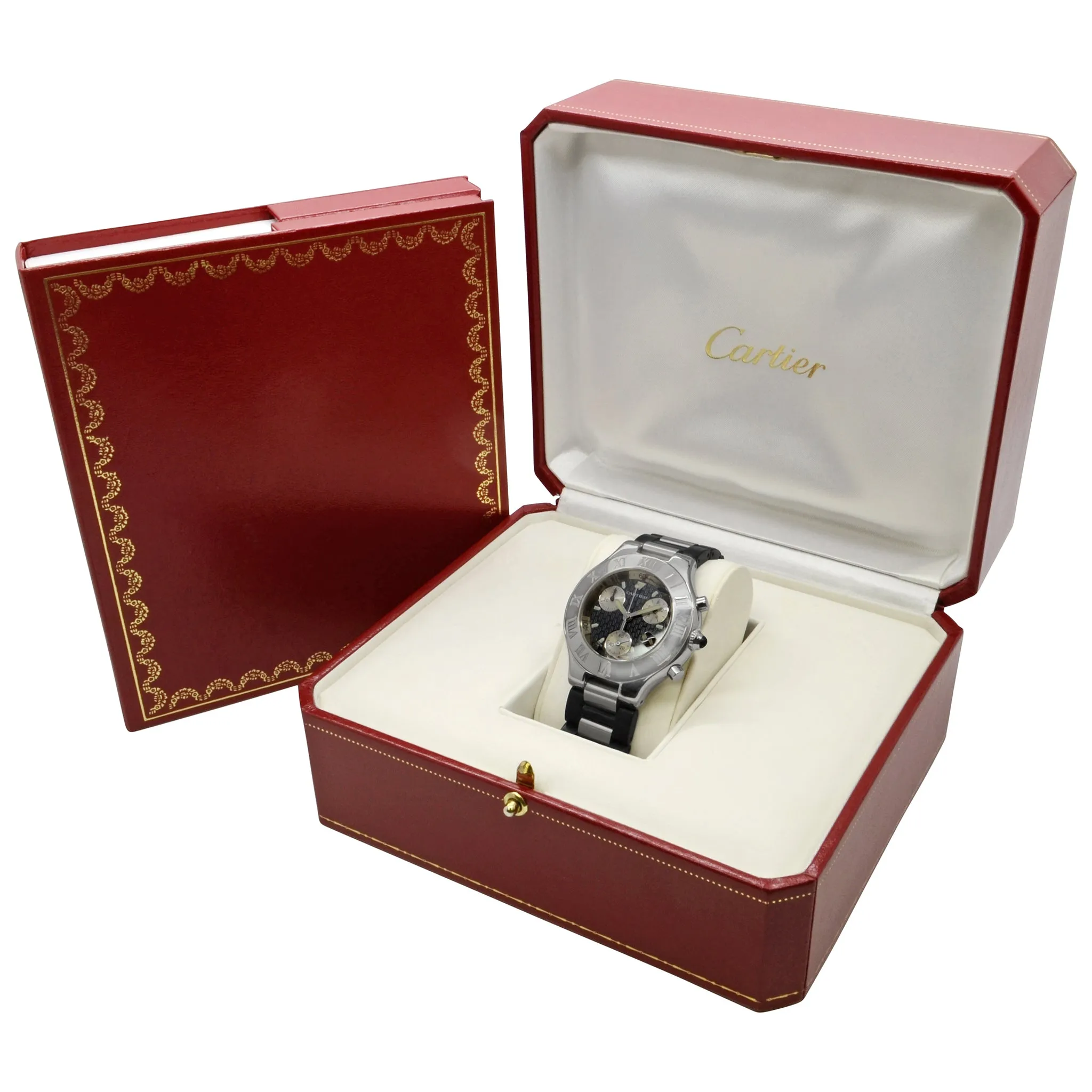 Cartier Must 21 W10125U2 Black Dial Quartz Men's Watch