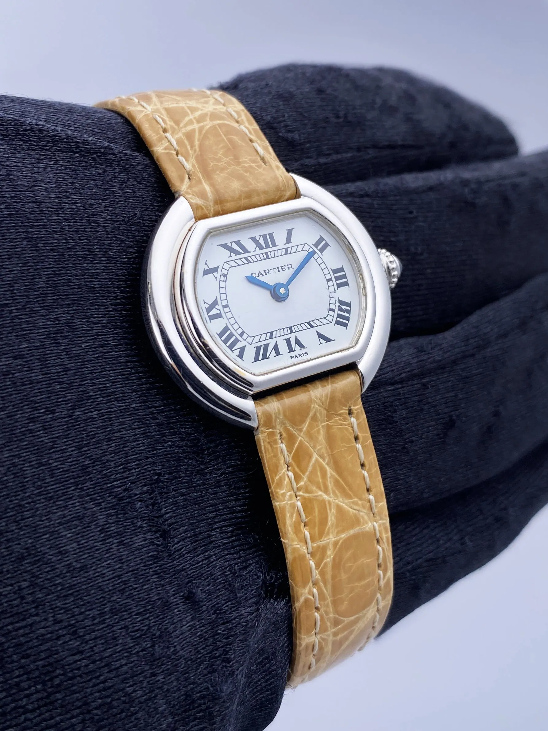 Cartier Paris Ellipse 18K White Gold Ladies Watch