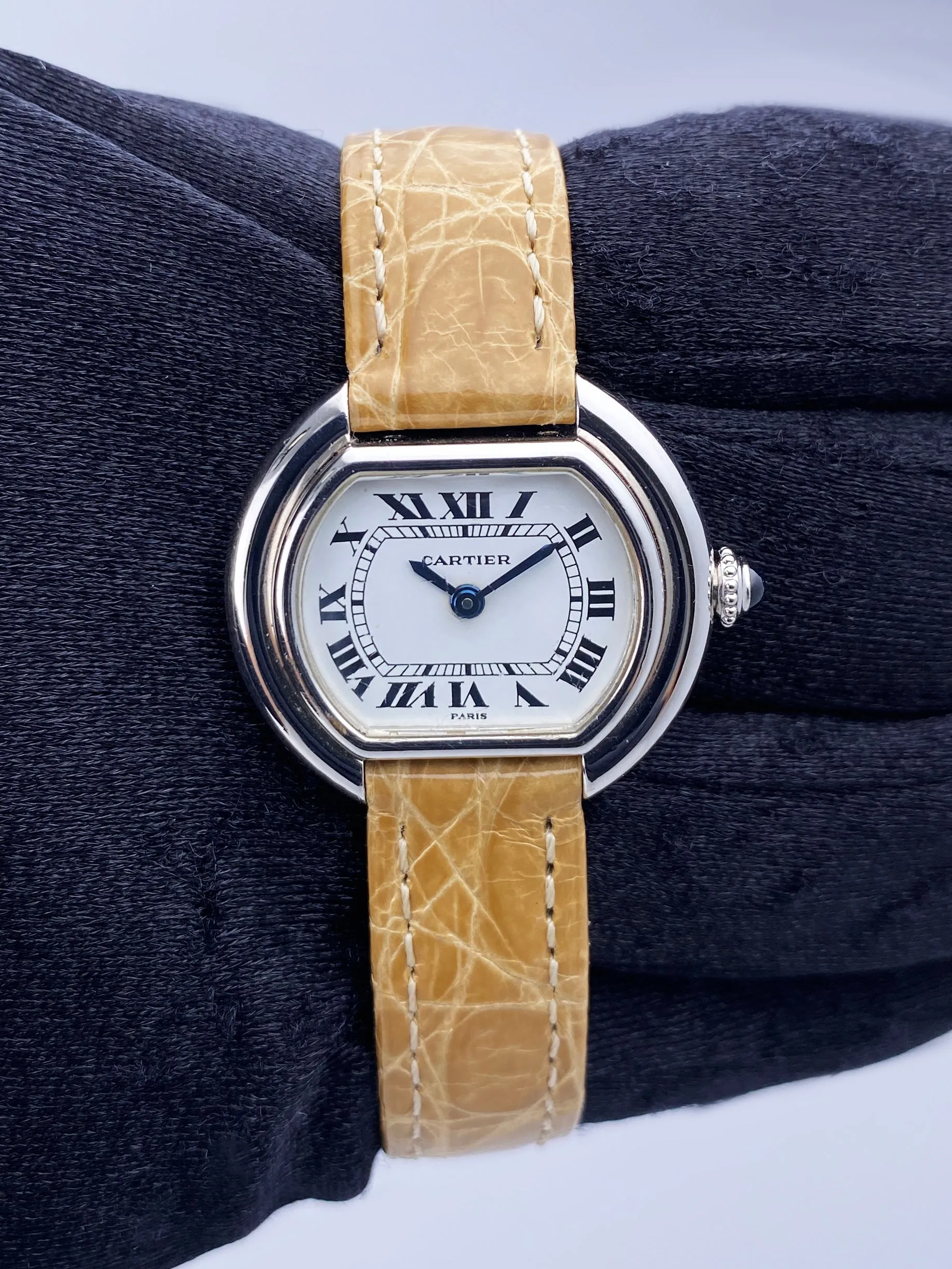 Cartier Paris Ellipse 18K White Gold Ladies Watch