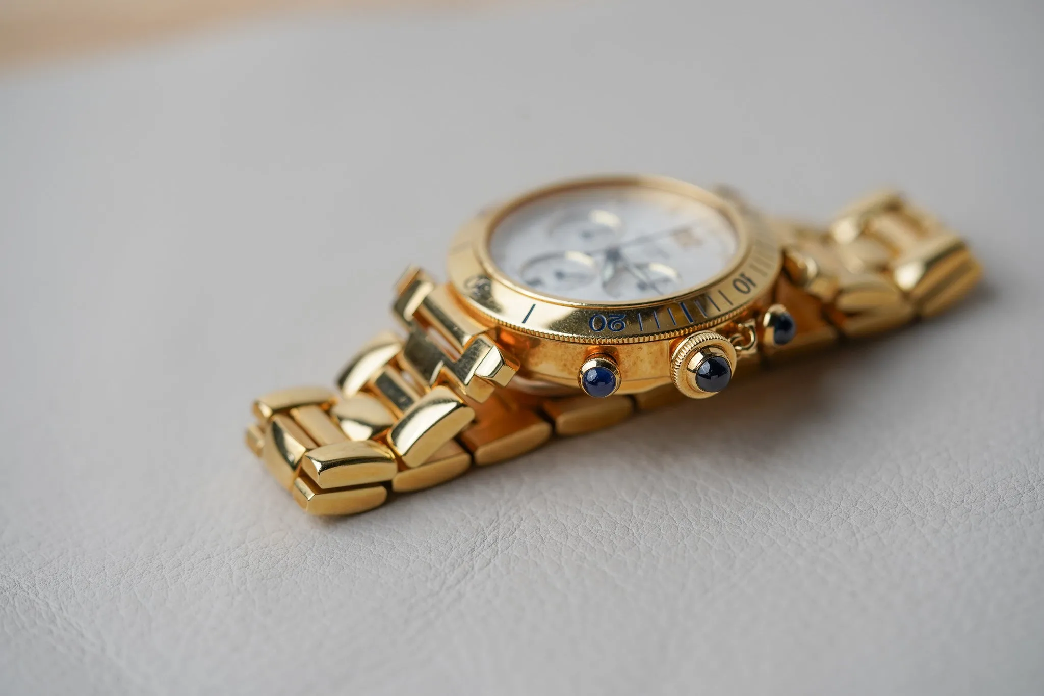 Cartier Pasha Diver Chronograph 18k Yellow Gold W30140D1 2111