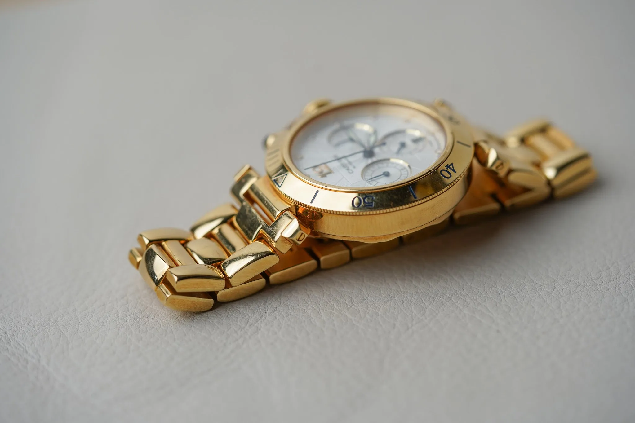 Cartier Pasha Diver Chronograph 18k Yellow Gold W30140D1 2111
