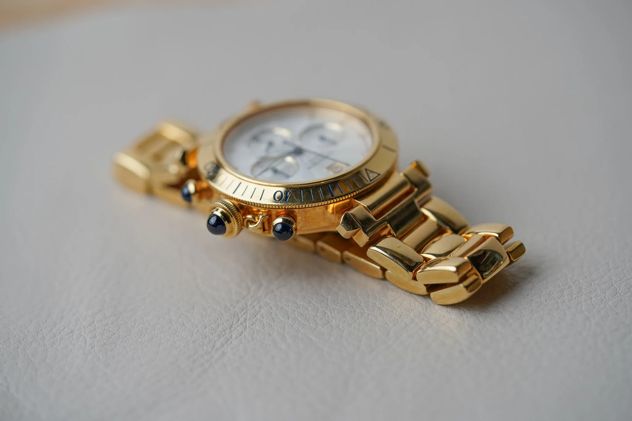 Cartier Pasha Diver Chronograph 18k Yellow Gold W30140D1 2111