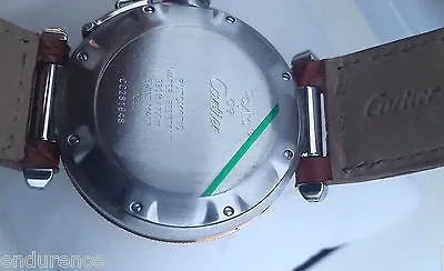 Cartier Pasha Power Reserve Two Tone Gold & Steel Leather Strap W3101255