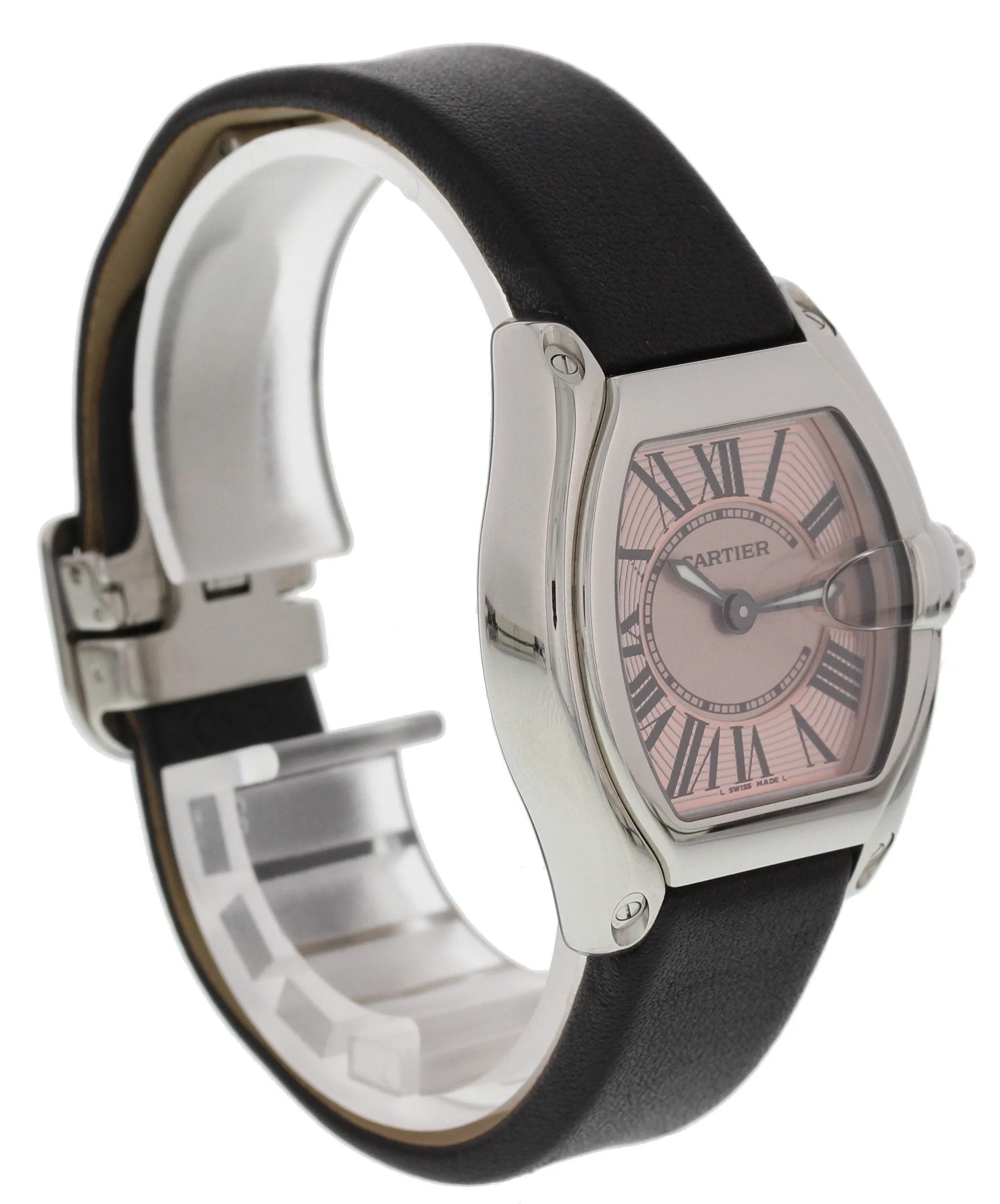 Cartier Roadster 2675 Pink Dial Ladies Watch