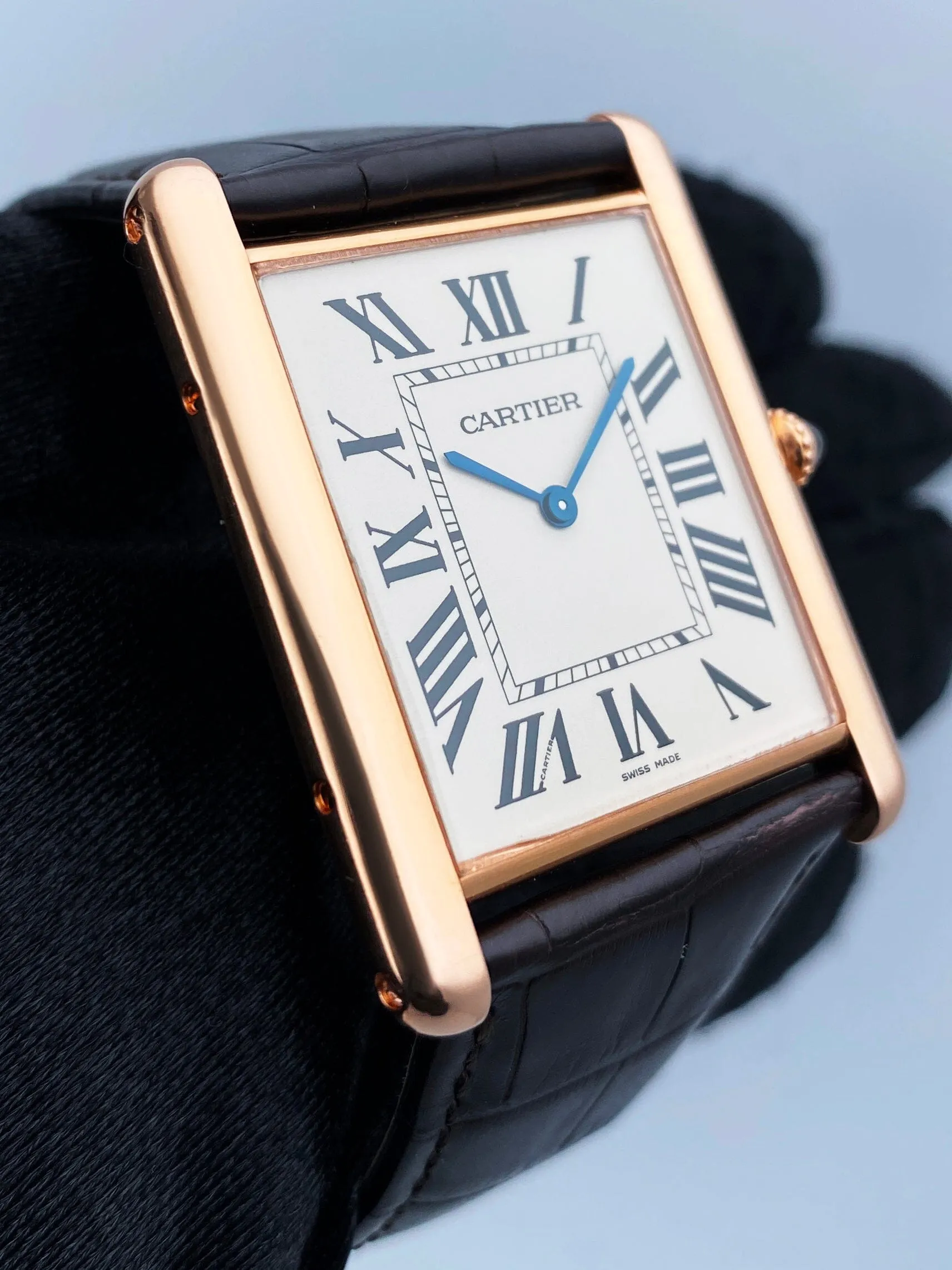 Cartier Tank Louis XL W1560017 18K Rose Gold Mens Watch