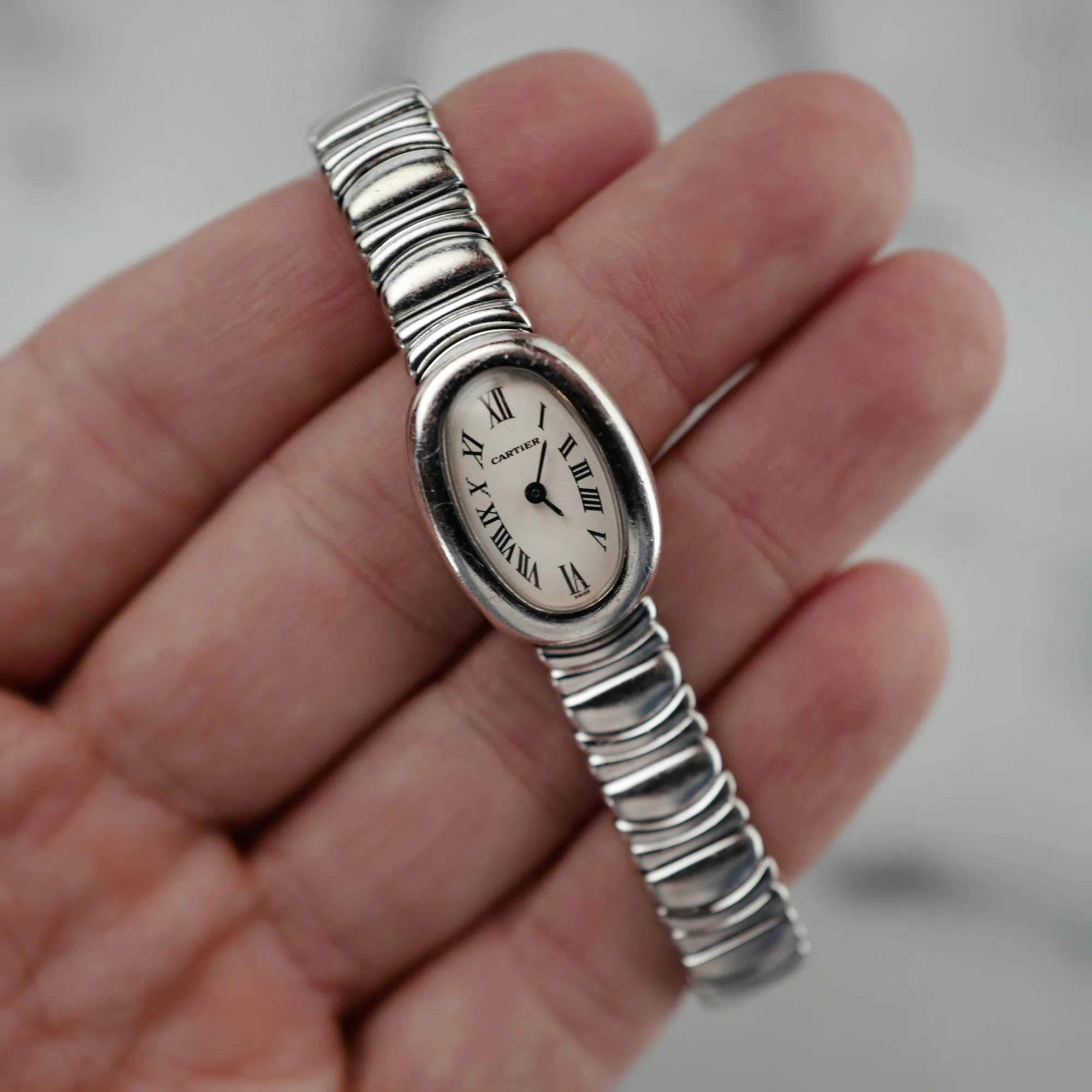 Cartier White Gold Baignoire Ref. W15189L2 (New Arrival)