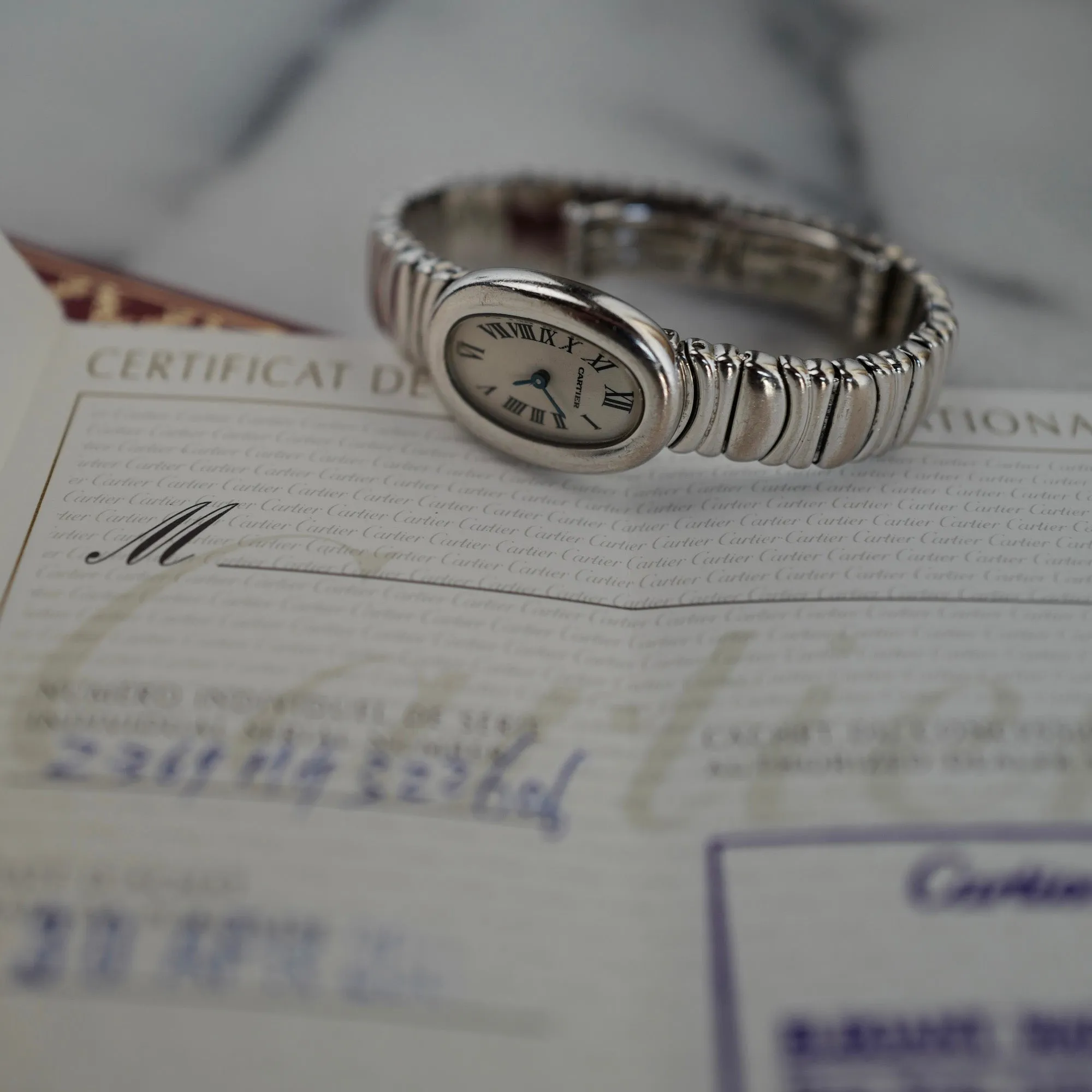 Cartier White Gold Baignoire Ref. W15189L2 (New Arrival)