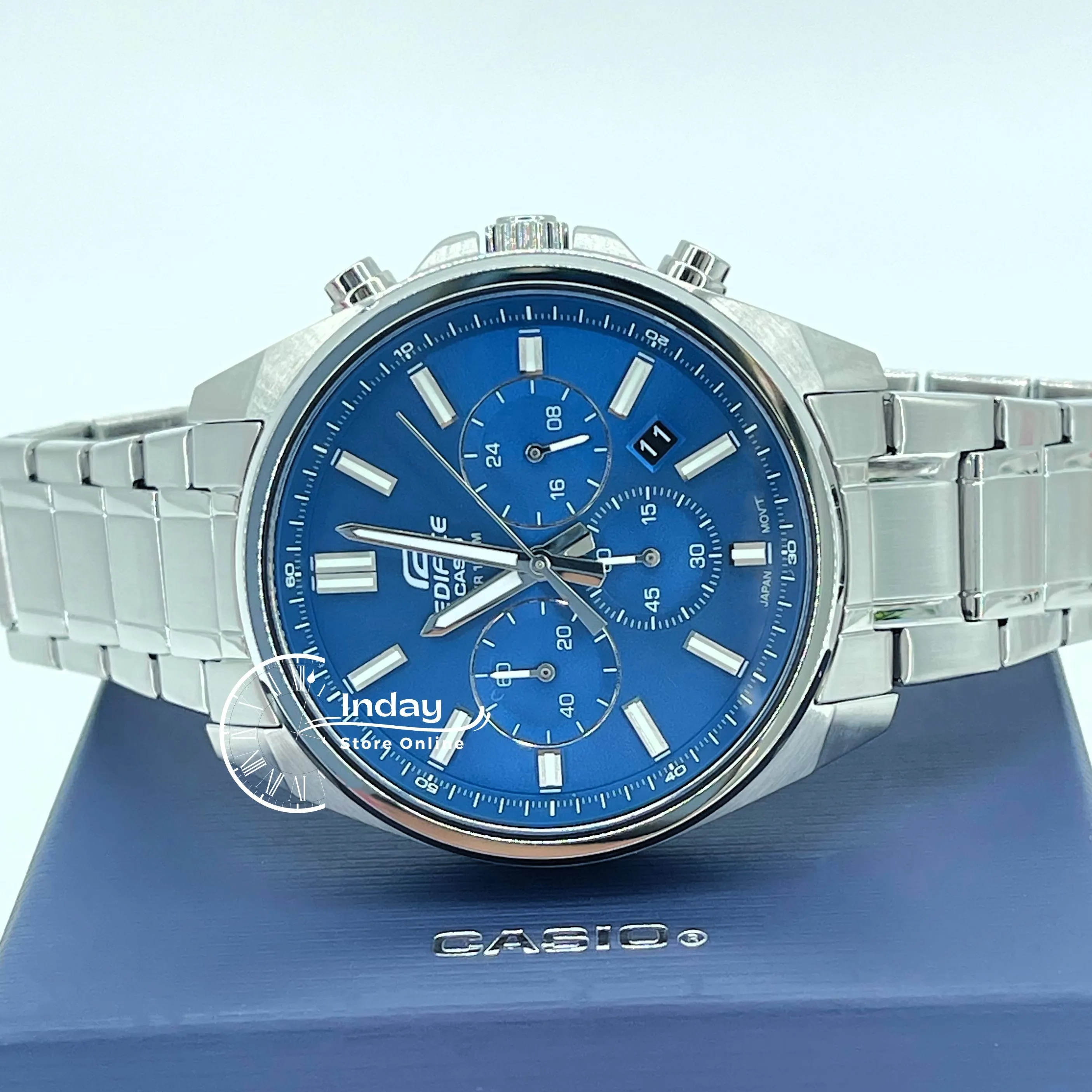 Casio Edifice Men's Watch EFV-650D-2A Standard Chronograph Mineral Glass Stainless Steel Band