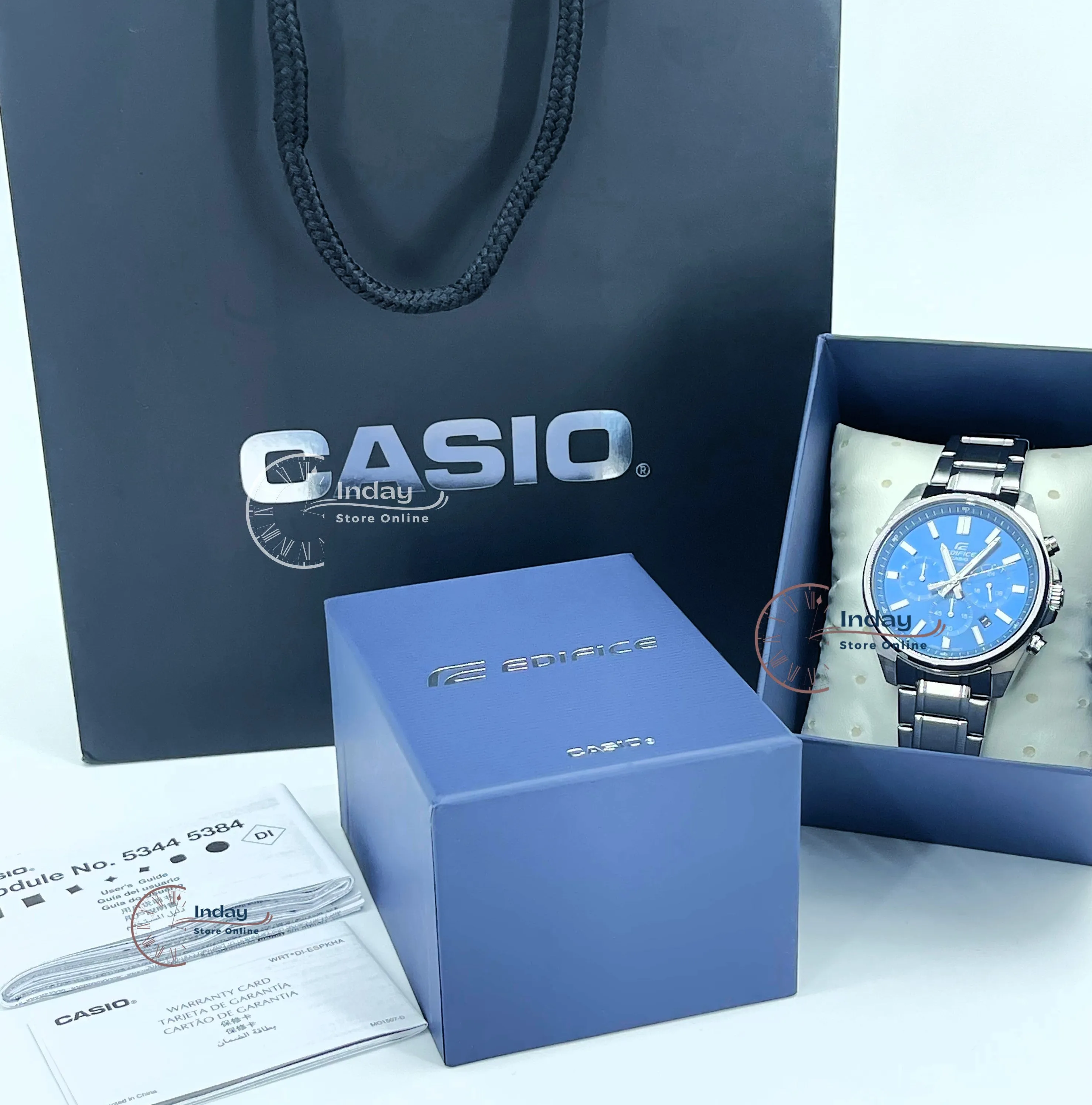 Casio Edifice Men's Watch EFV-650D-2A Standard Chronograph Mineral Glass Stainless Steel Band