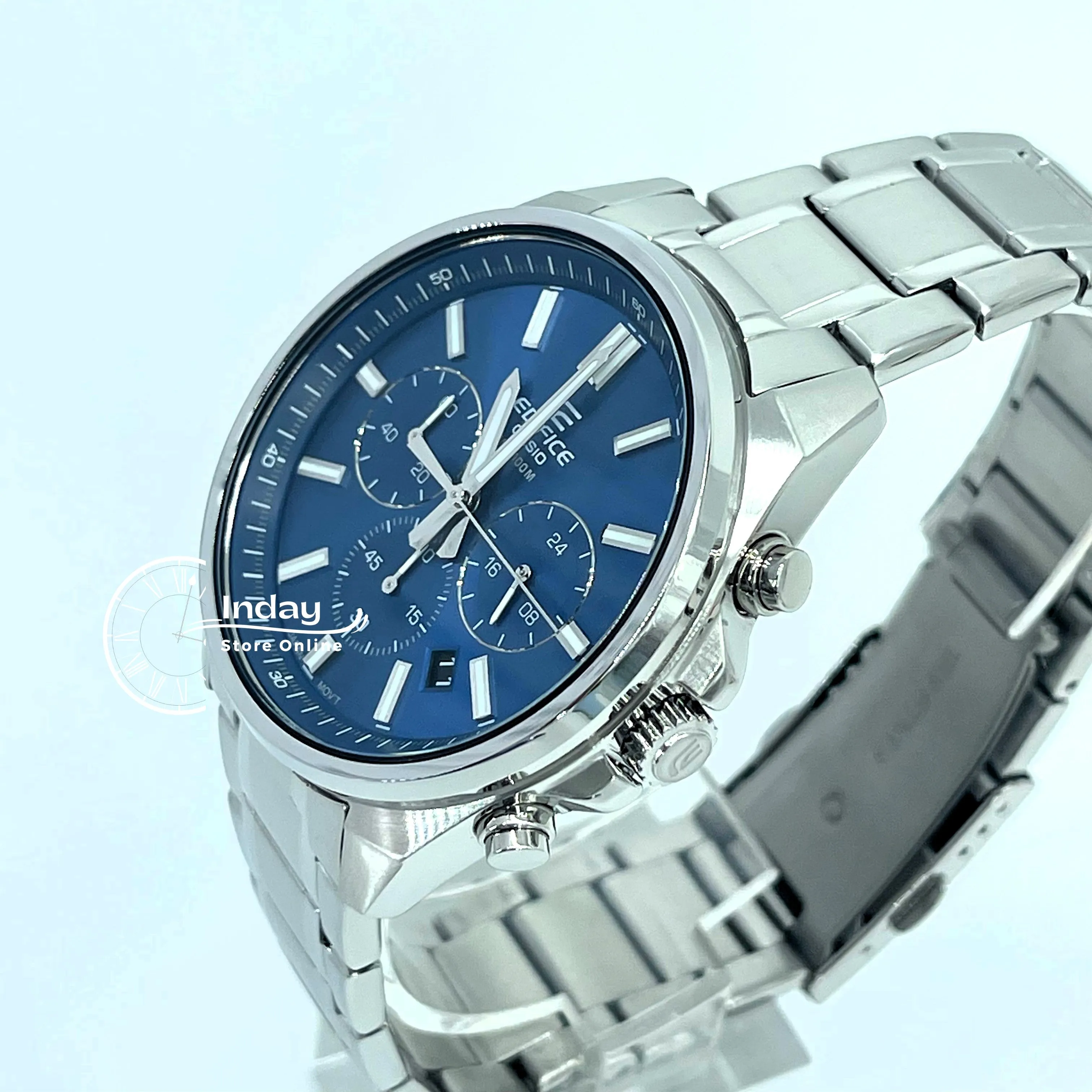Casio Edifice Men's Watch EFV-650D-2A Standard Chronograph Mineral Glass Stainless Steel Band