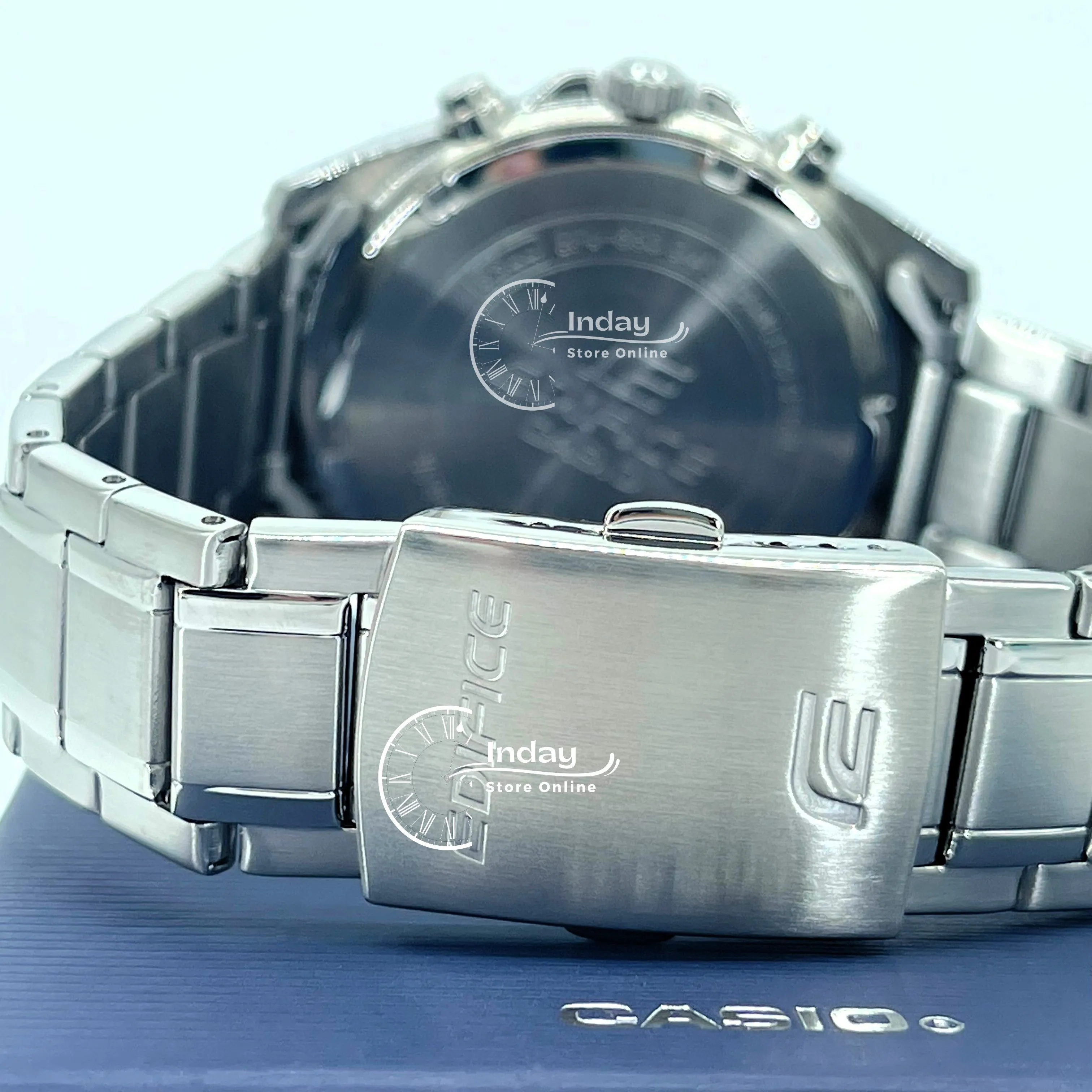 Casio Edifice Men's Watch EFV-650D-2A Standard Chronograph Mineral Glass Stainless Steel Band