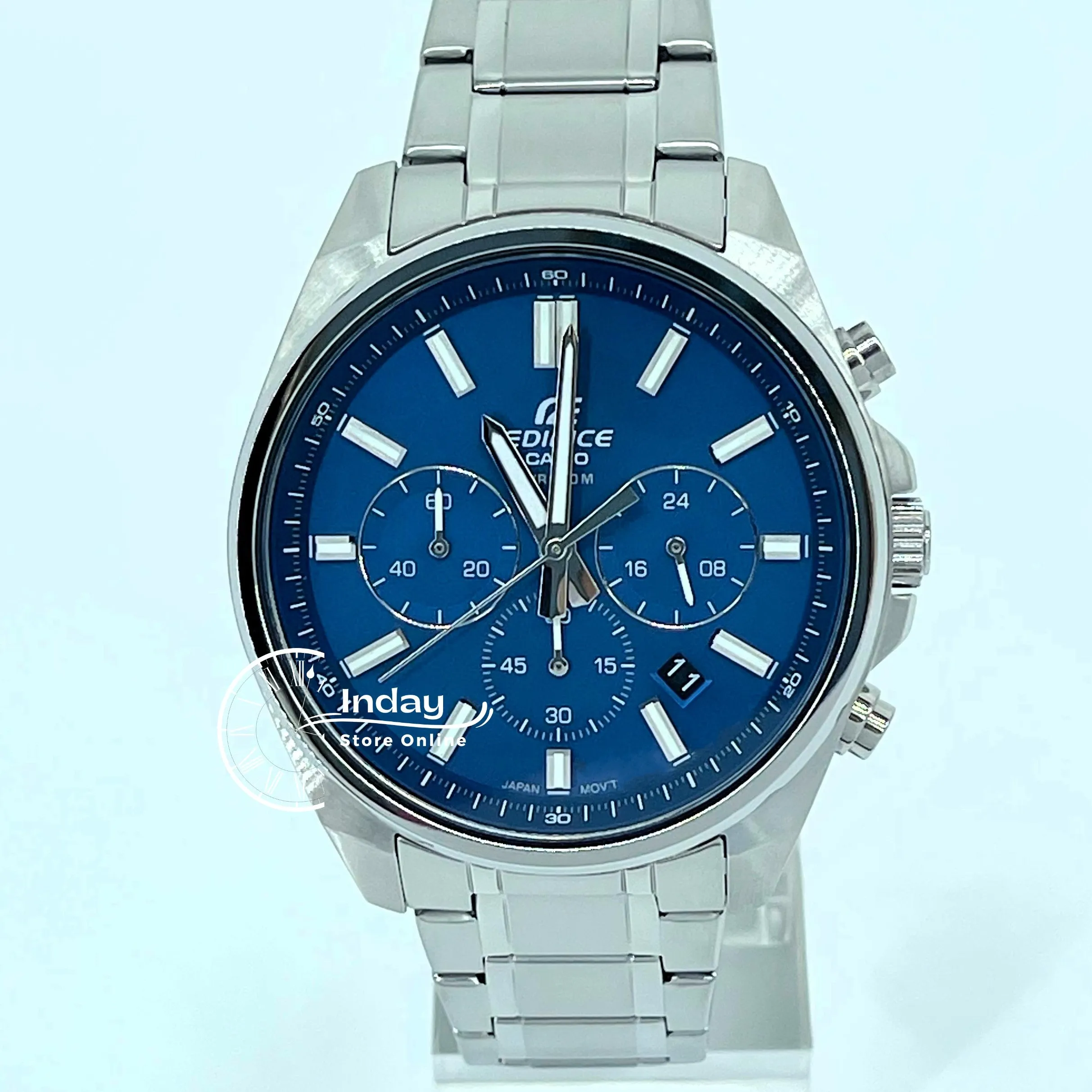 Casio Edifice Men's Watch EFV-650D-2A Standard Chronograph Mineral Glass Stainless Steel Band