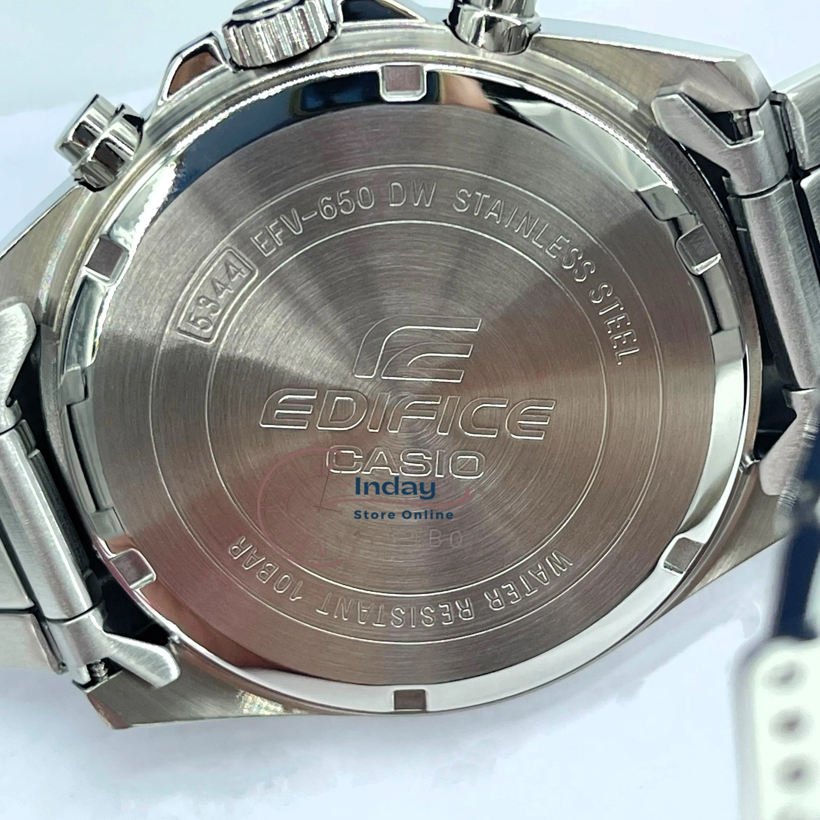 Casio Edifice Men's Watch EFV-650D-2A Standard Chronograph Mineral Glass Stainless Steel Band