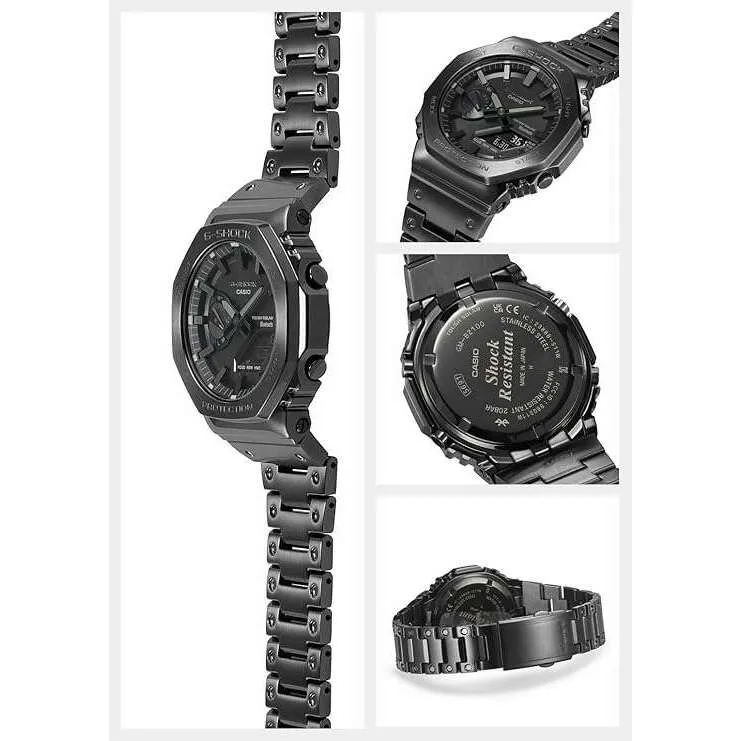 CASIO G-SHOCK BLUETOOTH FULL METAL SOLAR ALL BLACK MEN WATCH GM-B2100BD-1AJF