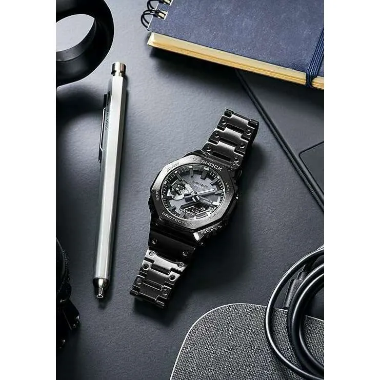 CASIO G-SHOCK BLUETOOTH FULL METAL SOLAR ALL BLACK MEN WATCH GM-B2100BD-1AJF