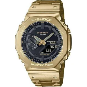 CASIO G-SHOCK BLUETOOTH FULL METAL SOLAR GOLD & BLACK MEN WATCH GM-B2100GD-9AJF
