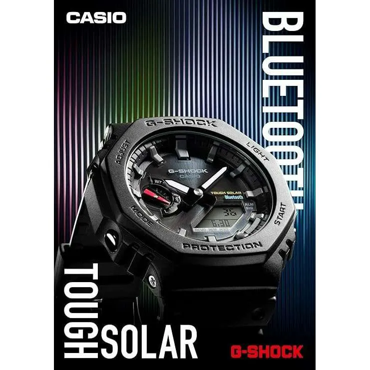 CASIO G-SHOCK BLUETOOTH SOLAR ANALOG DIGITAL BLACK MEN WATCH GA-B2100-1AJF