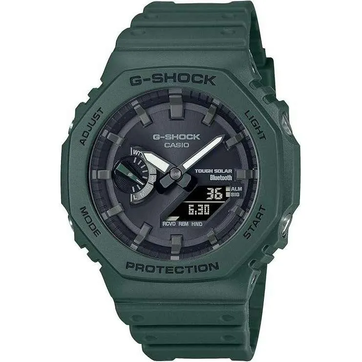 CASIO G-SHOCK BLUETOOTH SOLAR GREEN ANALOG DIGITAL MEN WATCH GA-B2100-3AJF