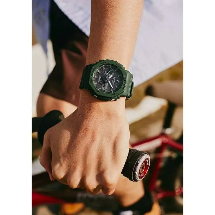 CASIO G-SHOCK BLUETOOTH SOLAR GREEN ANALOG DIGITAL MEN WATCH GA-B2100-3AJF