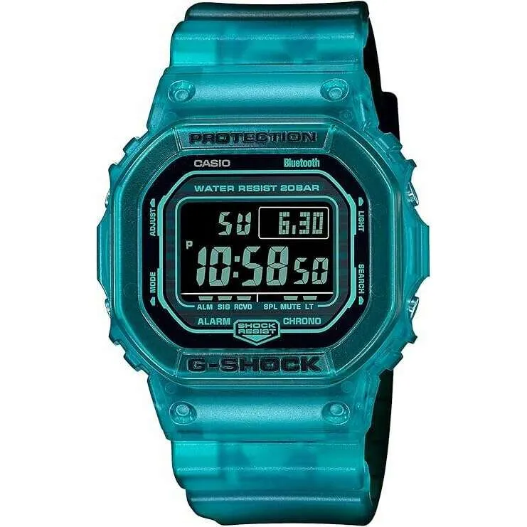 CASIO G-SHOCK BLUETOOTH TURQUOISE BLUE SKELETON DIGITAL MEN WATCH DW-B5600G-2JF