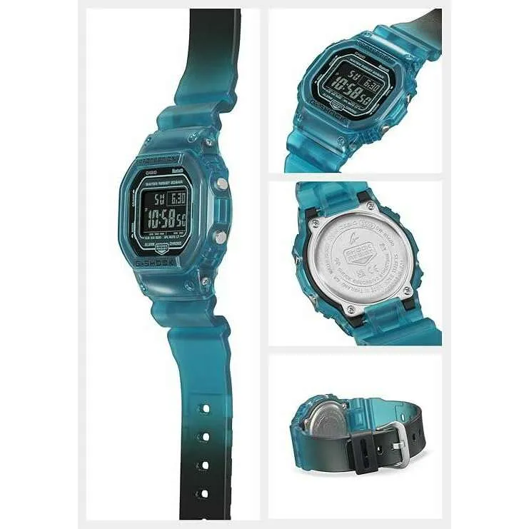 CASIO G-SHOCK BLUETOOTH TURQUOISE BLUE SKELETON DIGITAL MEN WATCH DW-B5600G-2JF