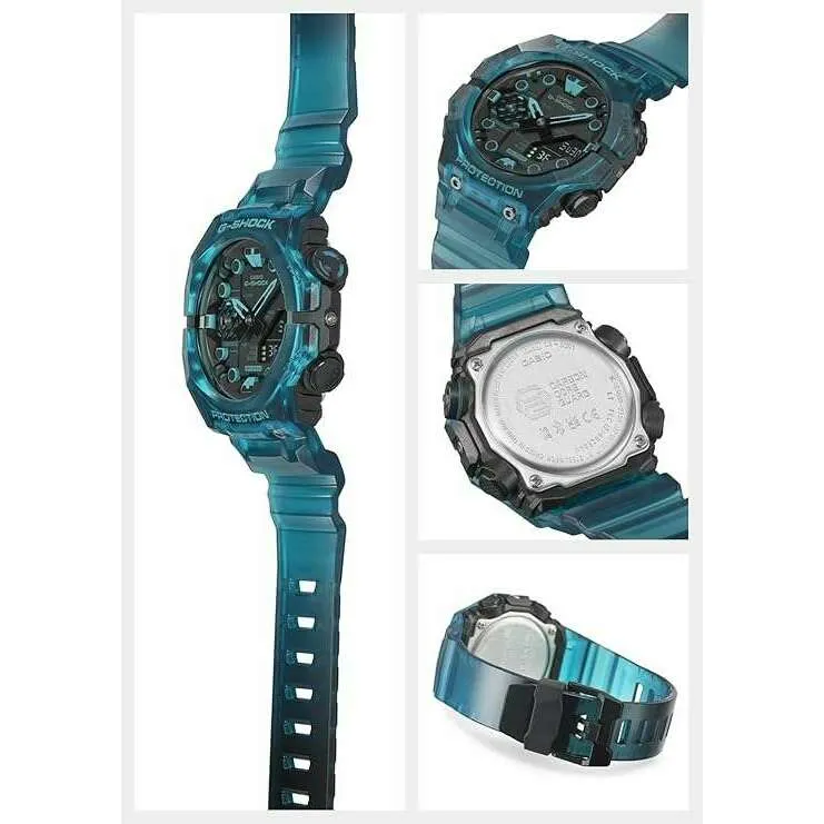 CASIO G-SHOCK BLUETOOTH TURQUOISE BLUE SKELETON LIMITED MODEL MEN WATCH  GA-B001G-2AJF