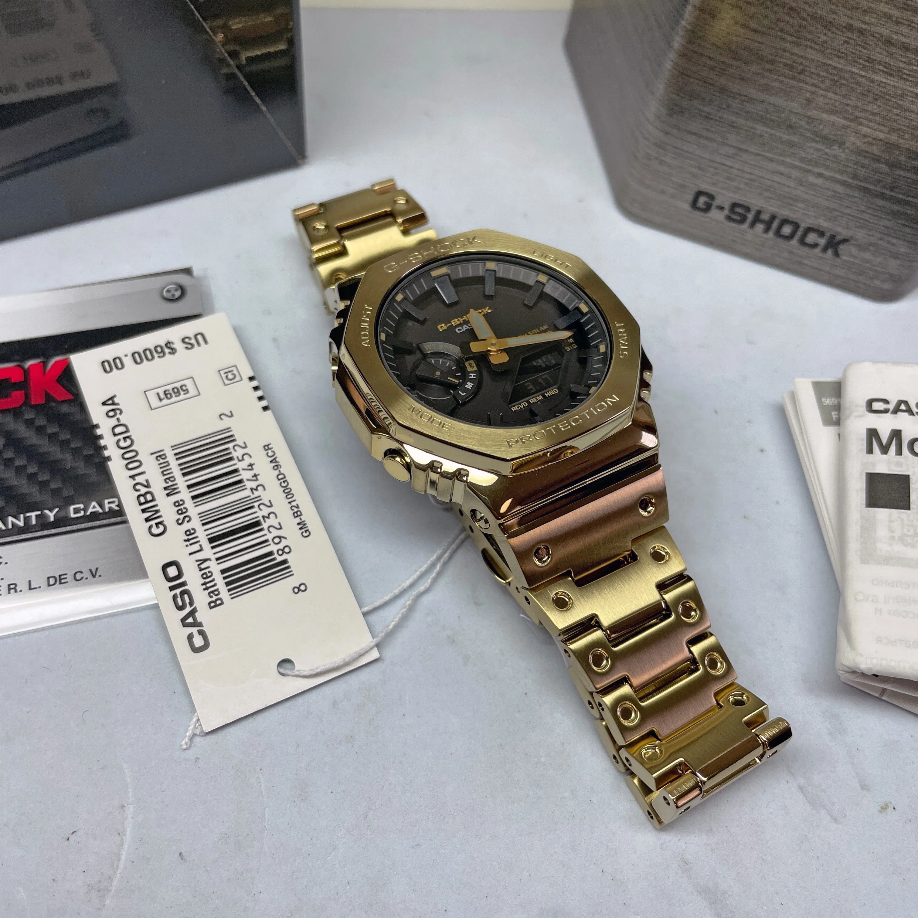 Casio G-Shock Full Metal Gold Steel Solar Bluetooth 2100 CasiOak GMB2100GD-9A