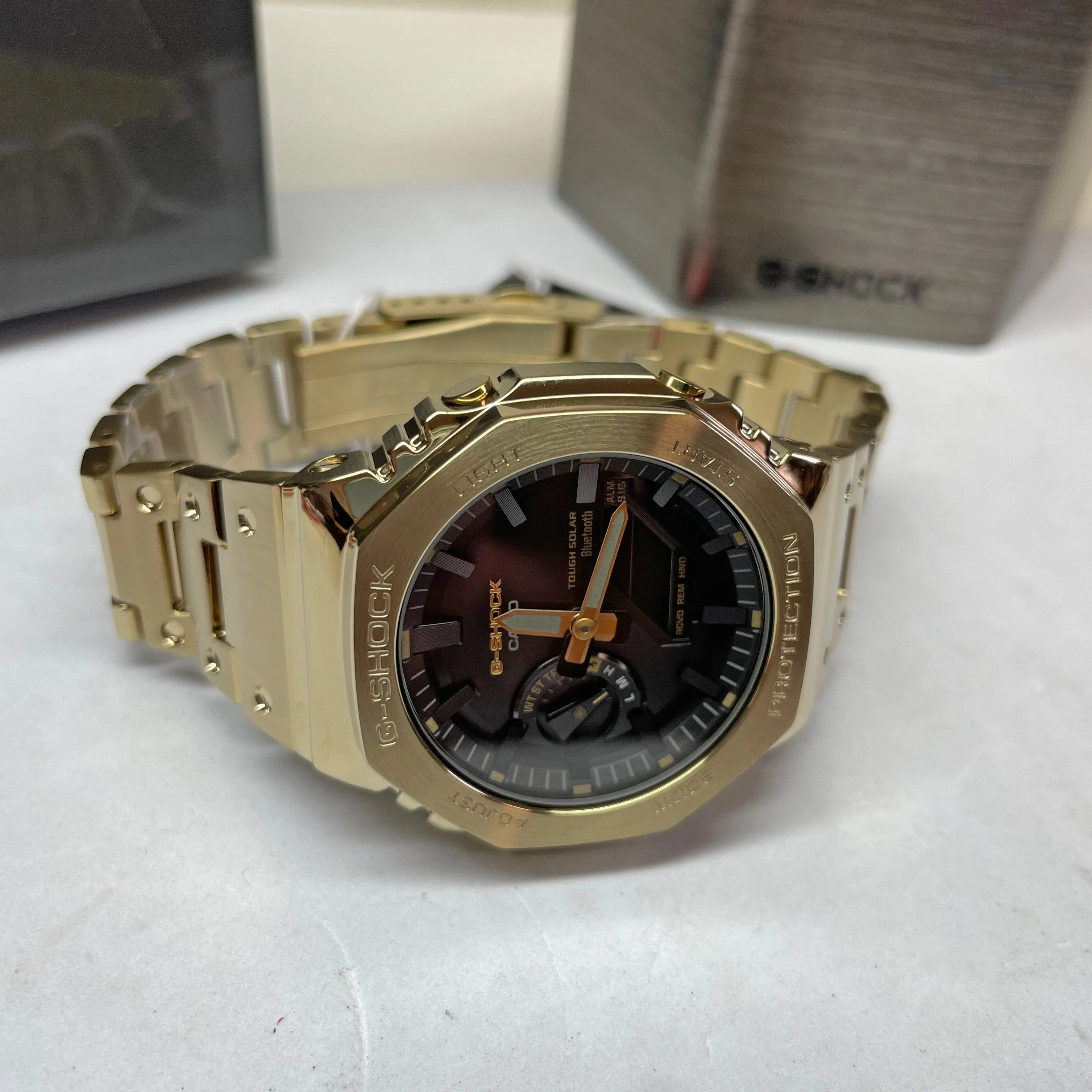 Casio G-Shock Full Metal Gold Steel Solar Bluetooth 2100 CasiOak GMB2100GD-9A