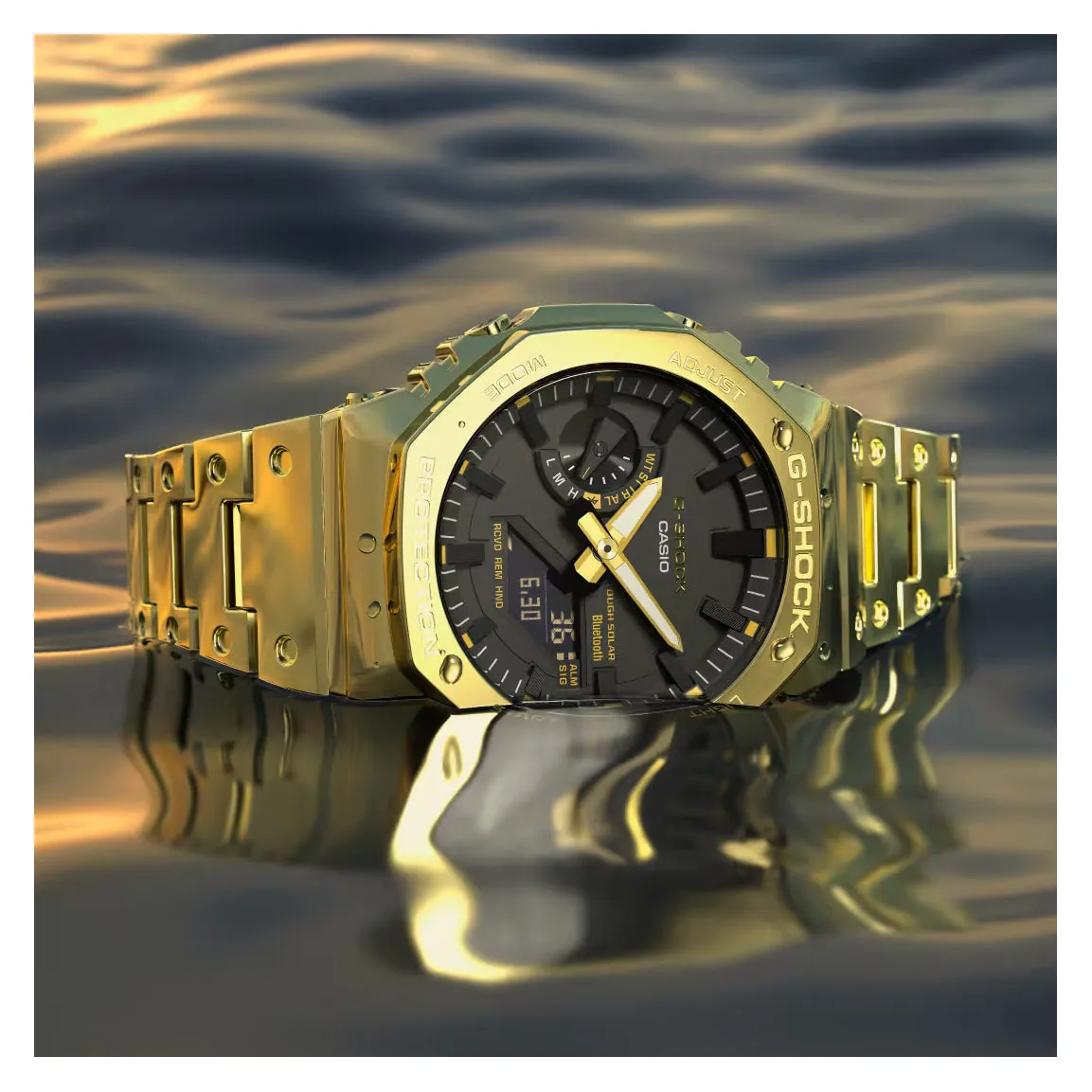 Casio G-Shock Full Metal Gold Steel Solar Bluetooth 2100 CasiOak GMB2100GD-9A
