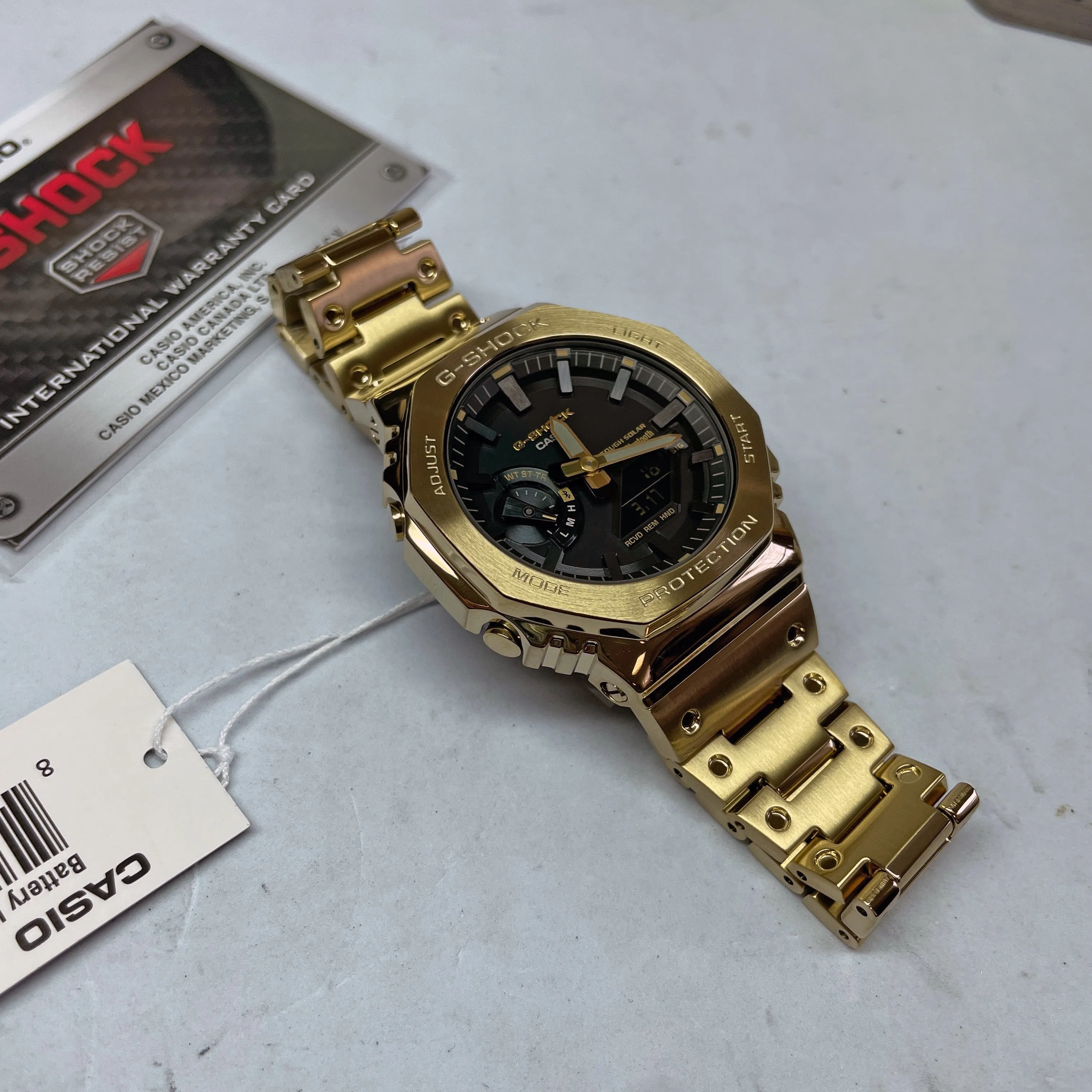 Casio G-Shock Full Metal Gold Steel Solar Bluetooth 2100 CasiOak GMB2100GD-9A