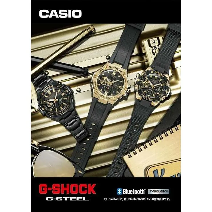CASIO G-SHOCK G-STEEL BLUETOOTH SOLAR ANALOG DIGITAL BLACK MEN WATCH GST-B500BD-1A9JF