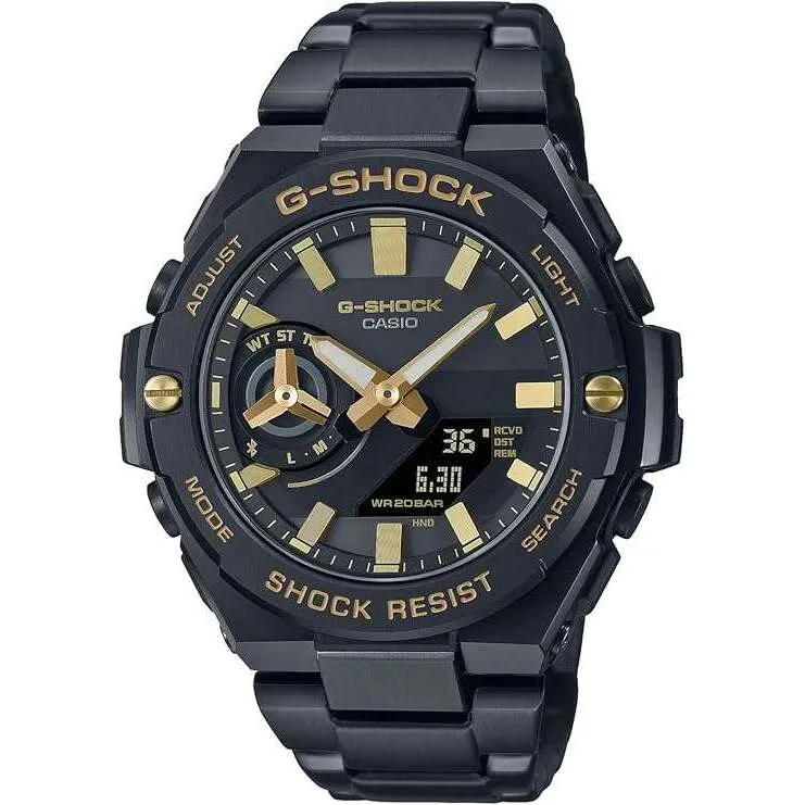 CASIO G-SHOCK G-STEEL BLUETOOTH SOLAR ANALOG DIGITAL BLACK MEN WATCH GST-B500BD-1A9JF