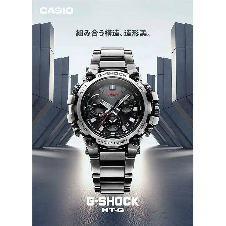 CASIO G-SHOCK MT-G BLUETOOTH RADIO SOLAR SILVER MEN WATCH MTG-B3000D-1AJF
