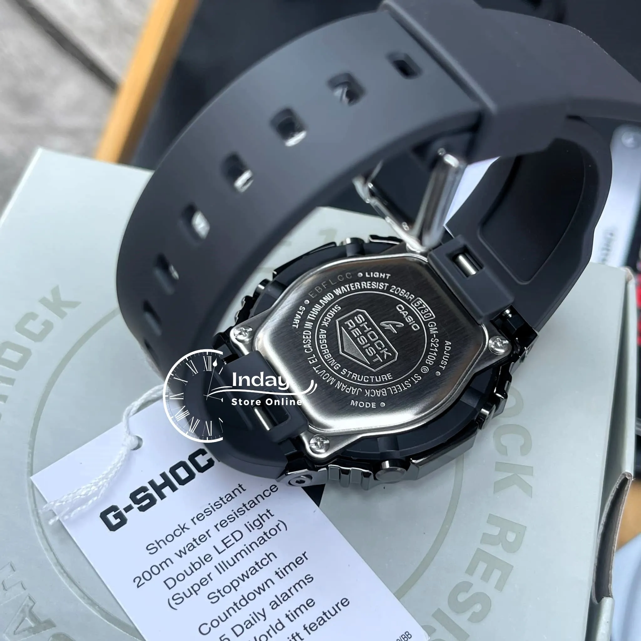 Casio G-Shock Women's Watch  GM-S2110B-8A Resin Band Mineral Glass Shock Resistant
