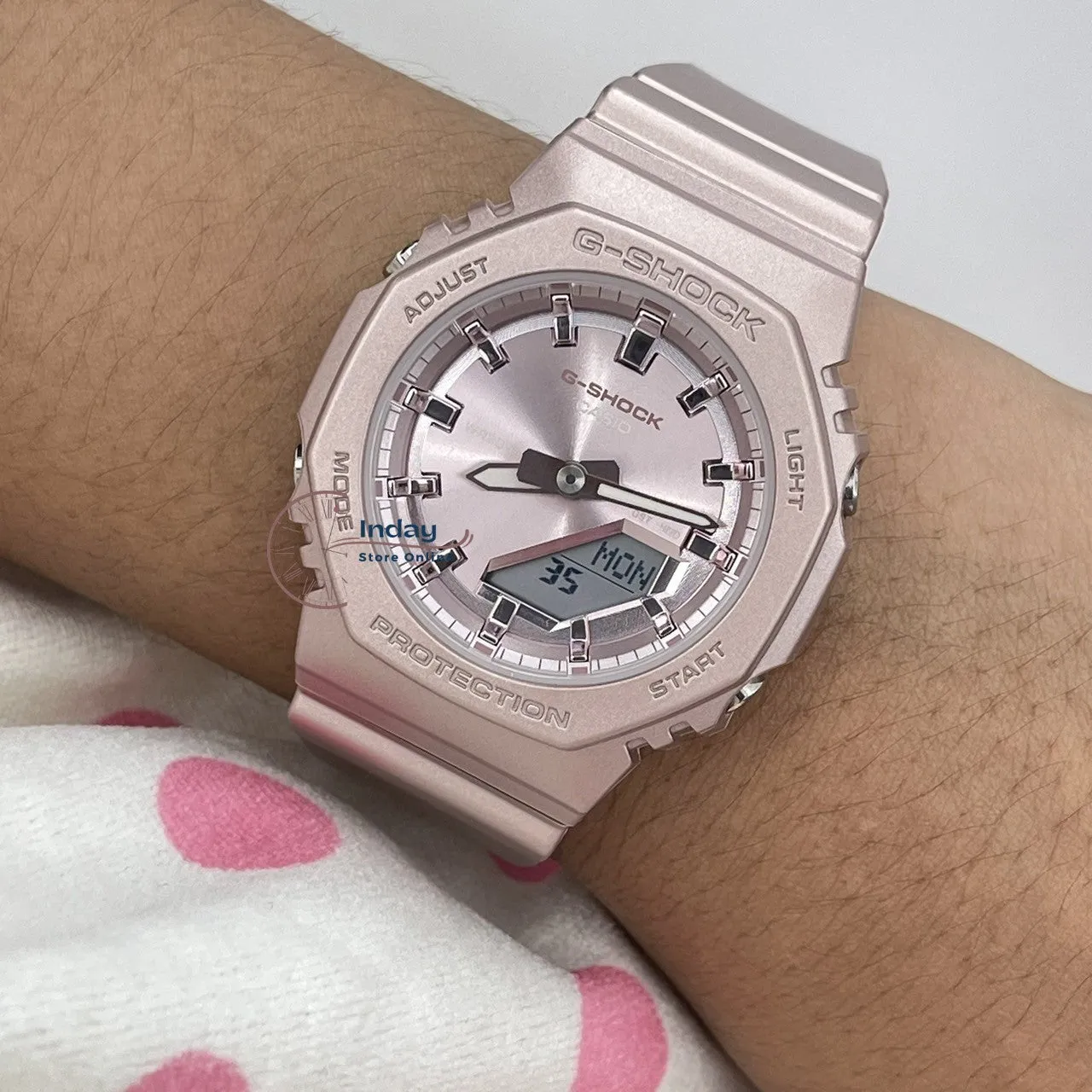 Casio G-Shock Women's Watch GMA-P2100ST-4A Bio-based Resin Band Shock Resistant Mineral Glass