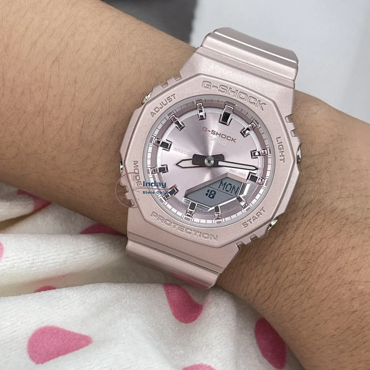 Casio G-Shock Women's Watch GMA-P2100ST-4A Bio-based Resin Band Shock Resistant Mineral Glass
