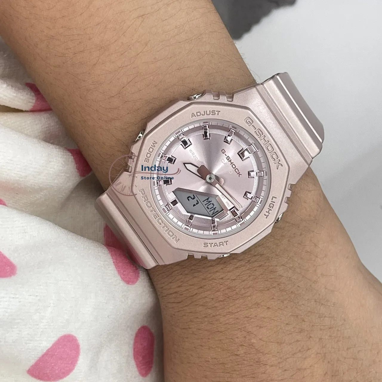 Casio G-Shock Women's Watch GMA-P2100ST-4A Bio-based Resin Band Shock Resistant Mineral Glass