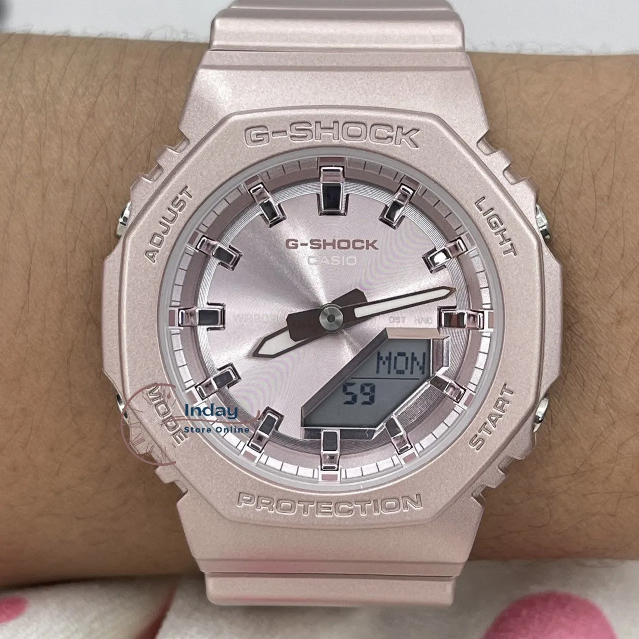 Casio G-Shock Women's Watch GMA-P2100ST-4A Bio-based Resin Band Shock Resistant Mineral Glass