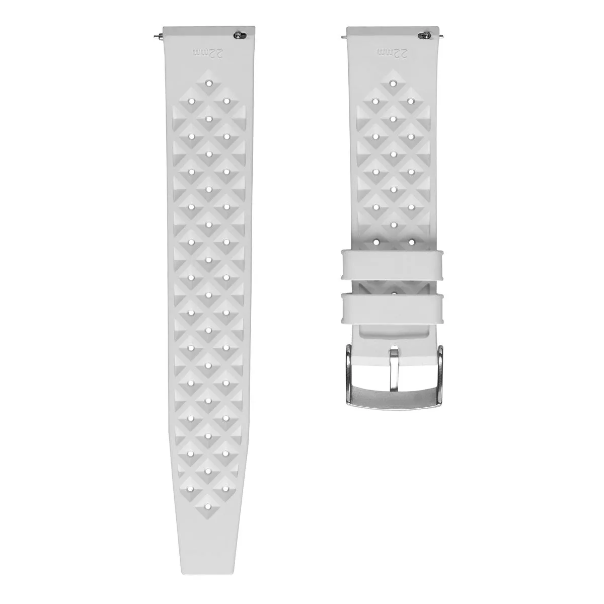 Classic Tropical Style Rubber Watch Strap - White