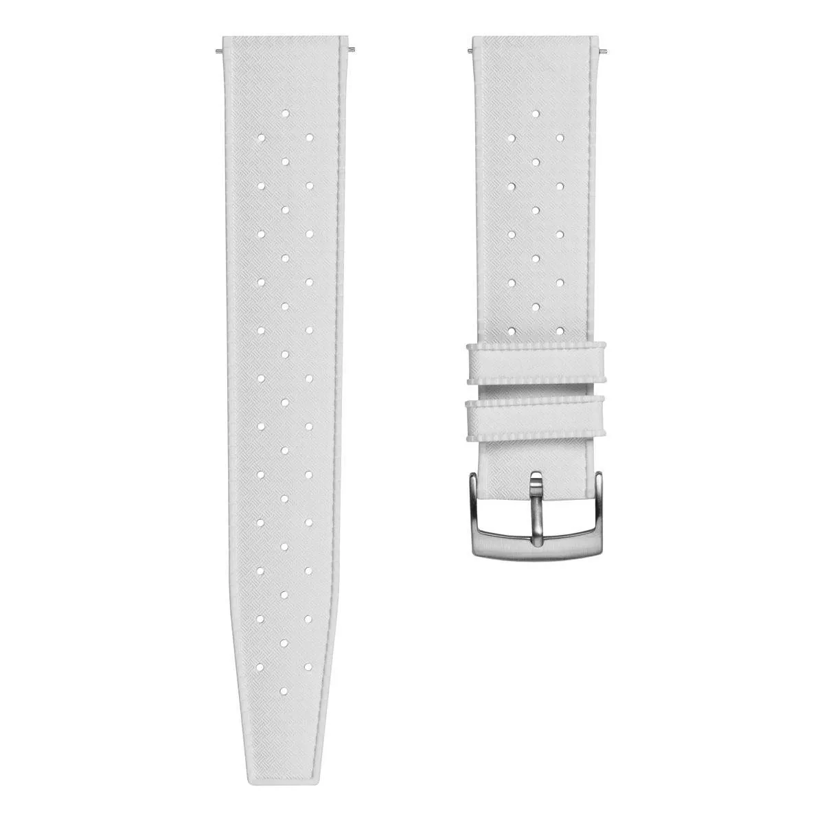 Classic Tropical Style Rubber Watch Strap - White