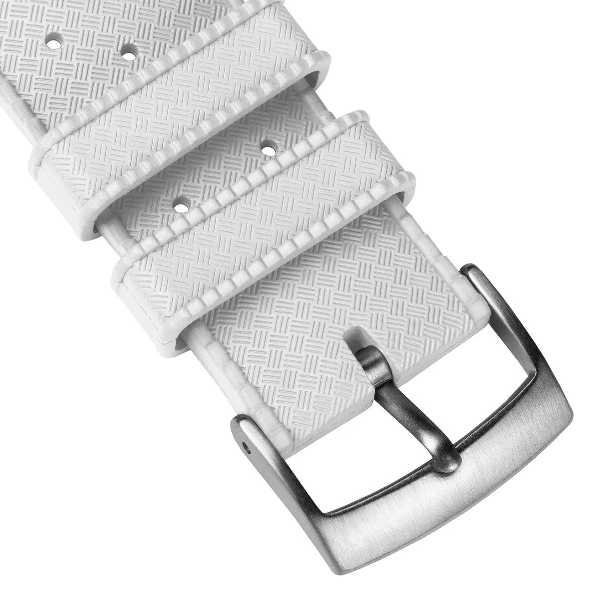 Classic Tropical Style Rubber Watch Strap - White