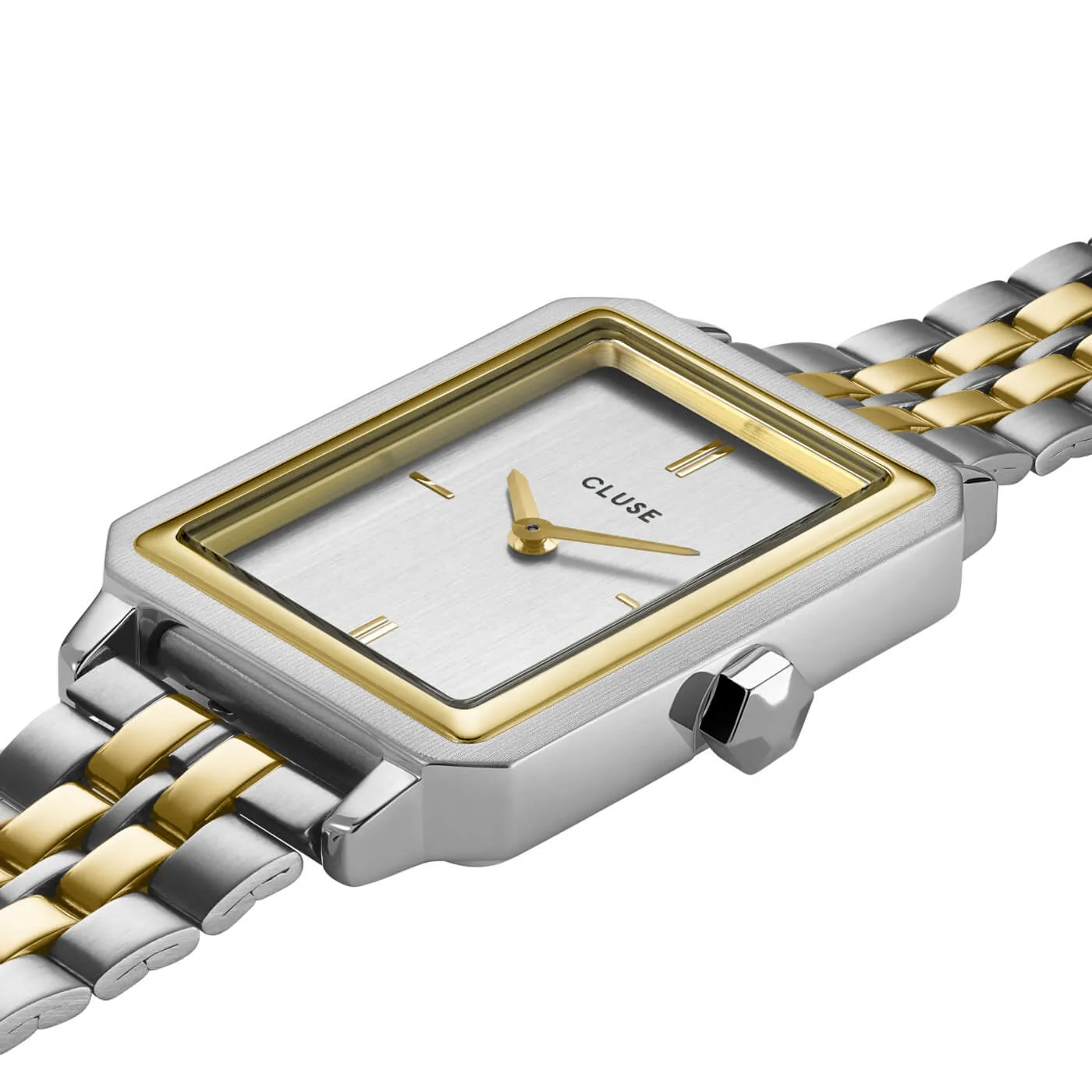 Cluse Fluette Two Tone Rectangle Face Watch