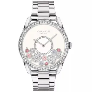 Coach Preston Silver Stainless Steel White Dial Quartz Watch for Ladies - 14503775